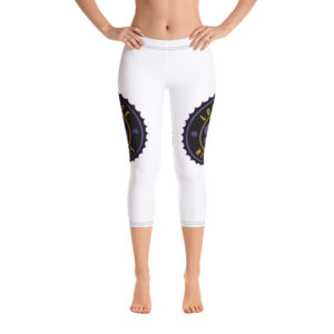 Low Life & Misfit Capri Leggings Purple & Yellow