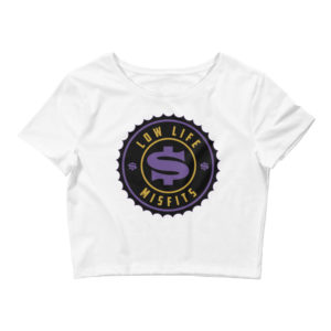 Low Life & Misfit Women’s Crop Tee Purple & Yellow